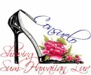 High Heel Shoe with Pink Rose (with sparkles)- Consuelo