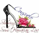 High Heel Shoe with Pink Rose (with sparkles)- Consuelo