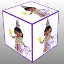 Dora the Explorer Princess (with sparkles) Cube- Janelly
