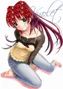 Sexy Red Haired Anime (with glitter hair)- Vyolet