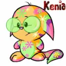 Neopet Kacheek Disco wearing glasses (with water reflection)- Kenia
