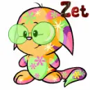 Neopet Kacheek Disco wearing glasses- Zet
