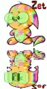 Neopet Kacheek Disco wearing glasses (with water reflection)- Zet