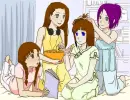 Mikan,Haley,Kiari,and Suma having a.....PARTY! lol