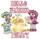 Creddies with Floral Bucket - Hello Friend, Perry