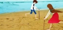 echi going play on the beach