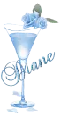 Rose Cocktail Glass Blue - Diane
