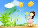 liTTLe girl nice day playing pin