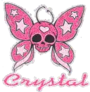 Crystal Butterfly Skull