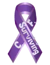 Cystic Fibrosis Awareness Ribbon (with sparkles)- Surviving C.F.