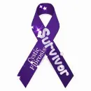Cystic Fibrosis Awareness Ribbon (with sparkles)- Survivor