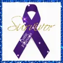 Cystic Fibrosis Awareness Ribbon (with sparkles)- Survivor