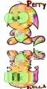 Neopet Kacheek Disco wearing glasses (water reflection)- Perry