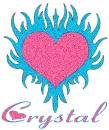 Crystal Flaming Heart