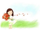 liTTLe gal nice floweR foR u 