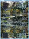 Mountain reflections on water