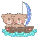 Bears in boat