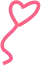 pink ballon  hearty