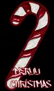 candy cane with merry christmas