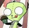 gir with his cupcake