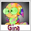 Neopet Kacheek Disco (polaroid pic with glitter)- Gina