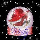 Red Hat & Shoe Snowglode (with sparkles)- Misty