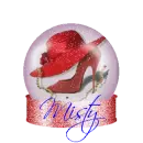 Red Hat & Shoe Snowglode- Misty