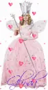 Glinda the Good Witch (Wizard of Oz) with floating hearts- Glinda