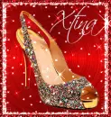 High Heel Rainbow Glitter Shoe (with sparkles)- Xtina