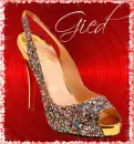High Heel Rainbow Glitter Shoe- Gied