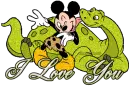 mickey mouse dino love
