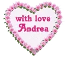 Sparkling Pink Roses Heart - With Love Andrea