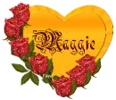 Sparkling Red Roses Heart - Maggie