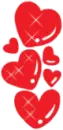 red hearts