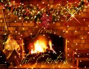 Fire Place decorated for Christmas (glitter & sparkles)- Merry Christmas from The Gentry's