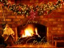 Fire Place decorated for Christmas (glitter & sparkles)- Merry Christmas from The Gentry's