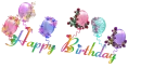 Happy Birthday Floral Balloons