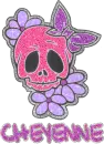 Cheyenne Skull with Flowers