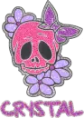 Crystal Skull With Flowers