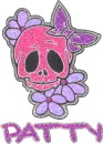 Patty Skull with Flowers