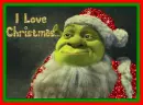 Santa Shrek from Shrek the Halls (glitter)- I Love Christmas...