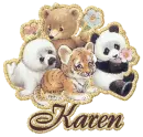 Animal Cubs Glitter Gold - Karen