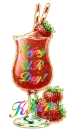 Strawberry Glass - Enjoy your Day!, Karen