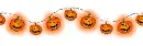 glowing punkins on white