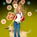 Girl with dog