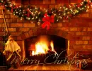 Fire Place decorated for Christmas- Merry Christmas 