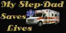 Ambulance Tag (glitter)- My Step-Dad Saves Lives