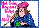 Sick Woman (glitter)- Not Doing Requests Today (sick)