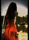 girl in red dress