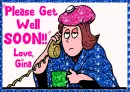 Sick Woman (glitter)- Please Get Well Soon (gina)